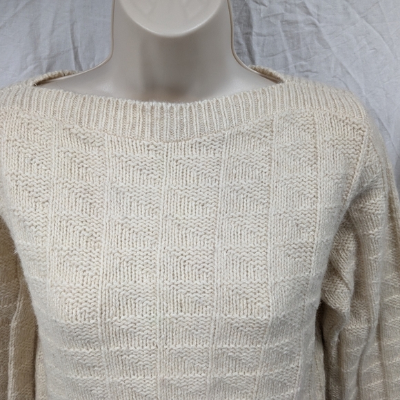 Winona Vintage Wool Blend Boatneck Sweater Sz L - Picture 3 of 10